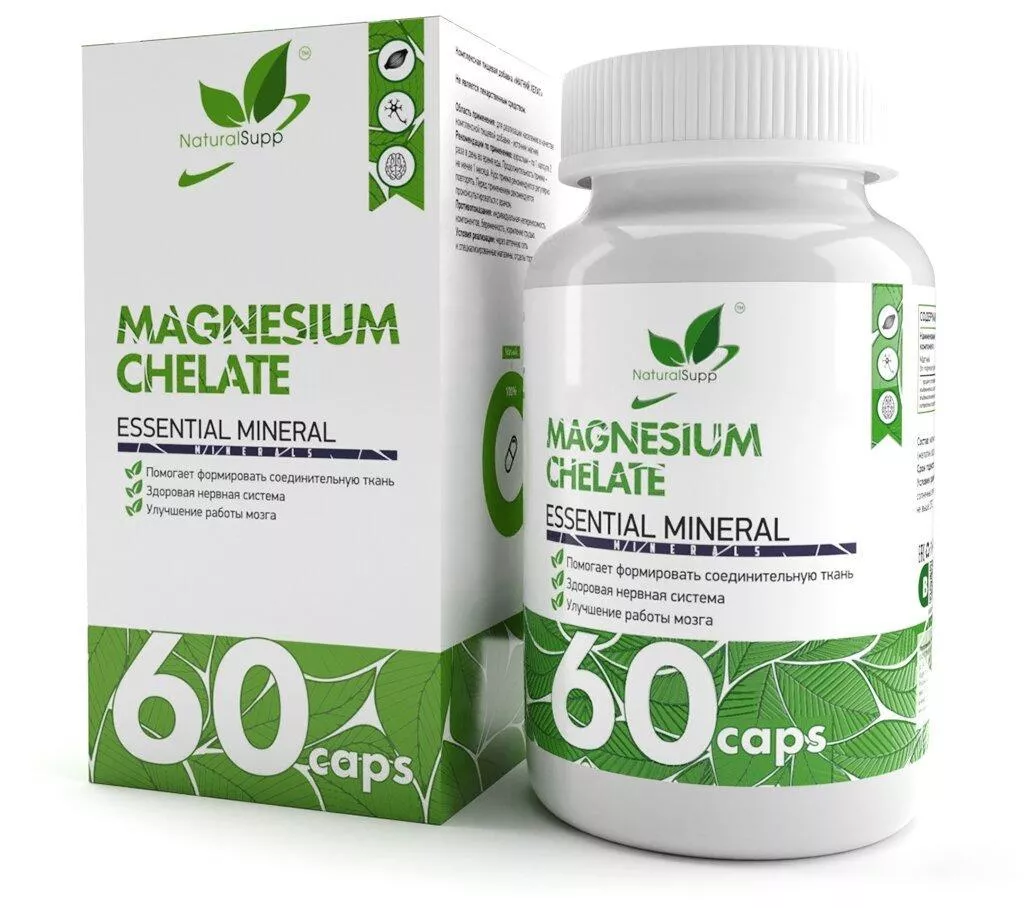 Natural Supp Magnesium Chelate 300 mg 60 caps