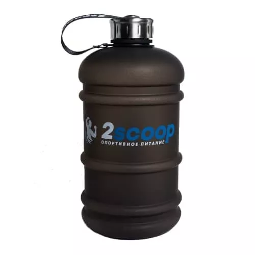 2scoop Бутыль 2.2 L прорезиненный металлическая крышка (Чёрный)
