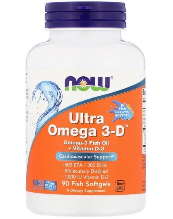 NOW Ultra Omega-3 + D3 90 sgels фото