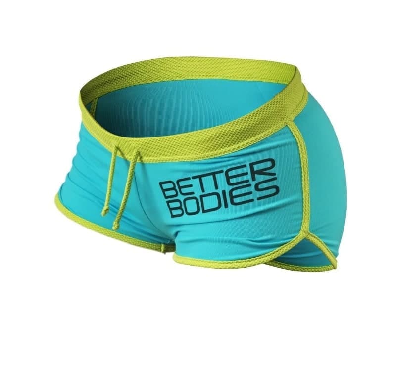 картинка Шорты Better Bodies Contrast hot p, шорты голубой/лайм от магазина спортивного питания «2scoop»