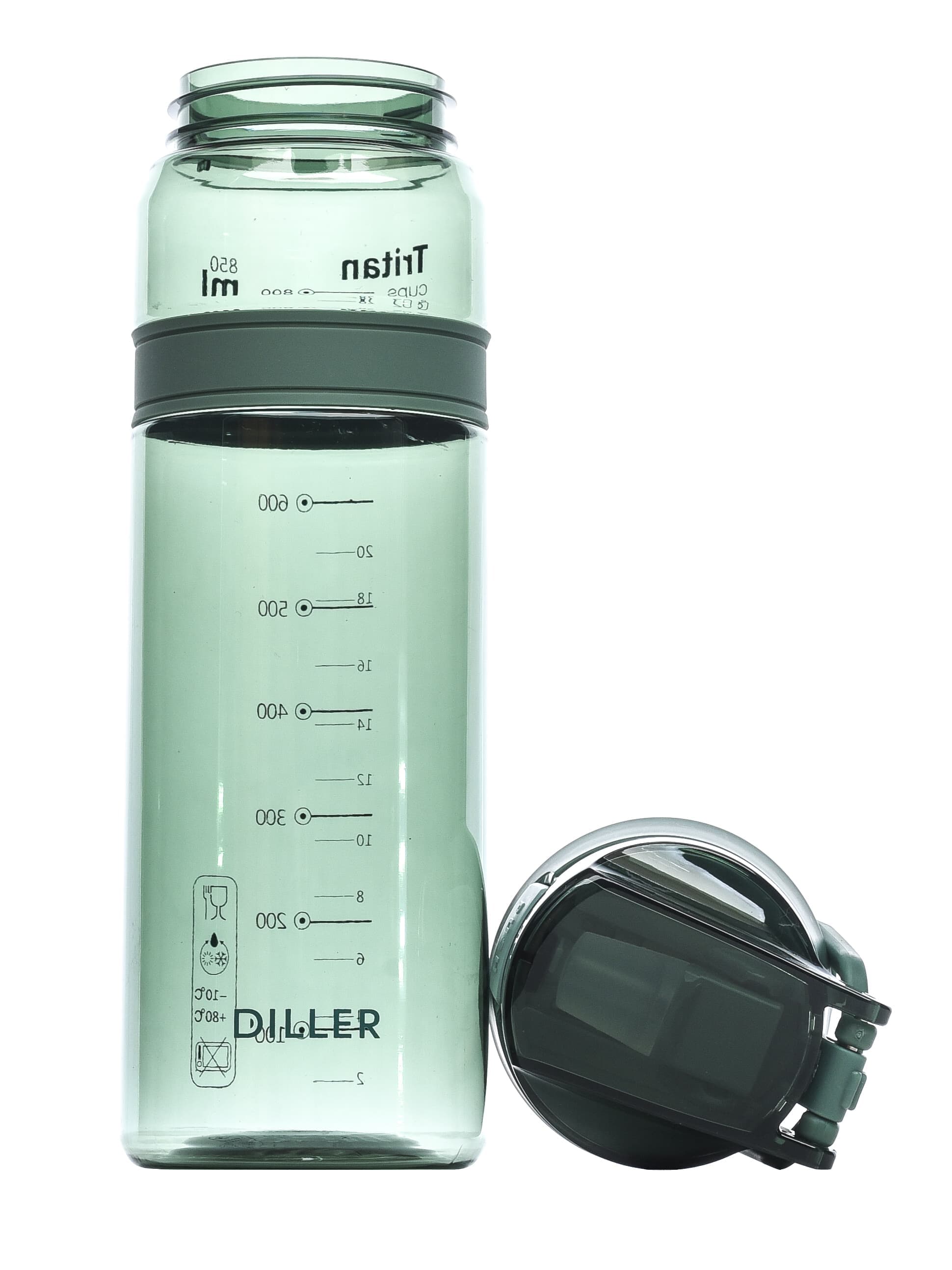 Бутылка для воды Diller D36 850 ml (Зеленый) фото