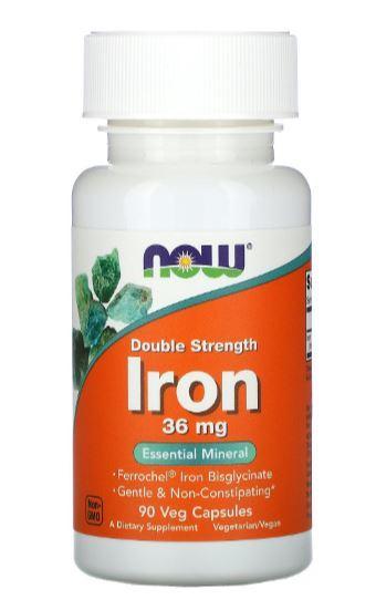 NOW Iron 36mg Ferrochel 90 vcaps