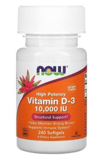 NOW Vitamin D-3 10000 240 sgels фото