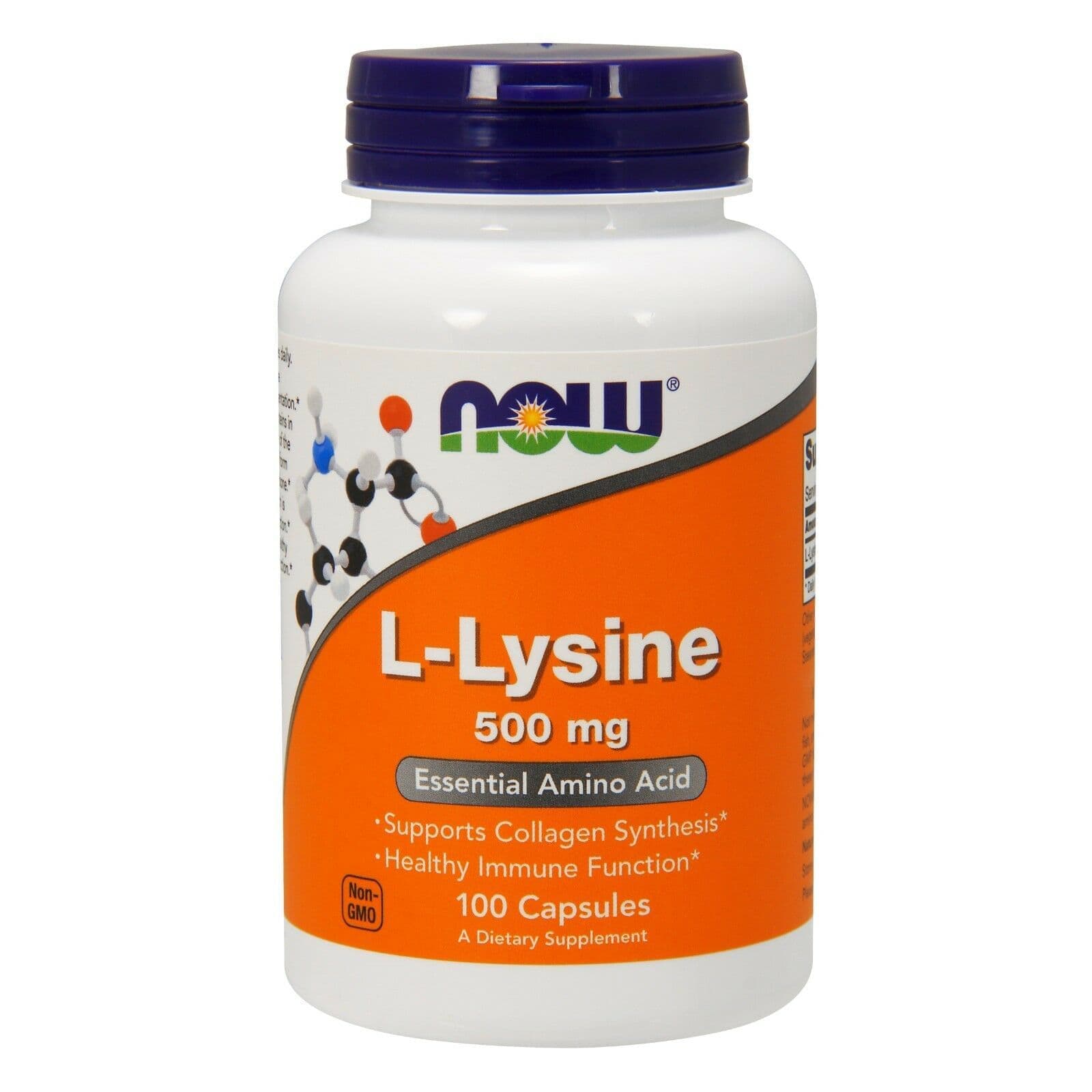NOW L-Lysine 500 mg 100 caps фото