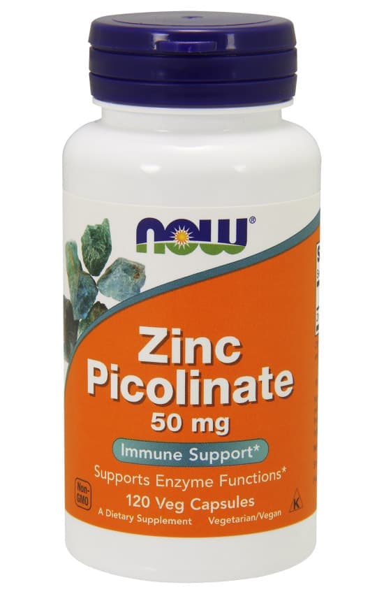 NOW Zinc Picolinate 50 mg 120 caps фото