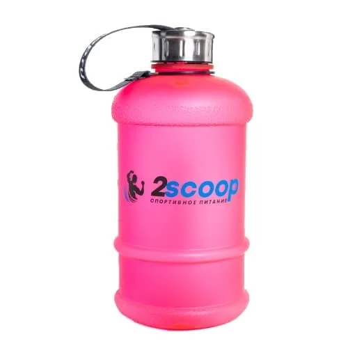 2scoop Бутыль 1.3L прорезиненный металлическая крышка (Розовый) фото